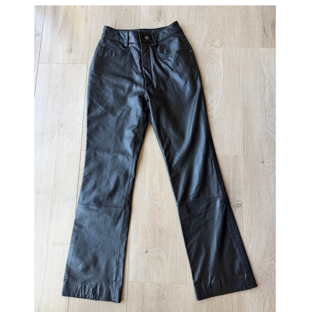 Maxima Wilsons The Leather Experts Black Leather Pants High Waisted Size 0